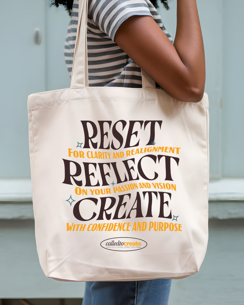Reset, Reflect, Create Tote Bag